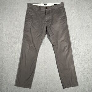 J Crew Pants Mens 31x27 Skinny Fit Chino Lightweight Casual Preppy Logo Pockets